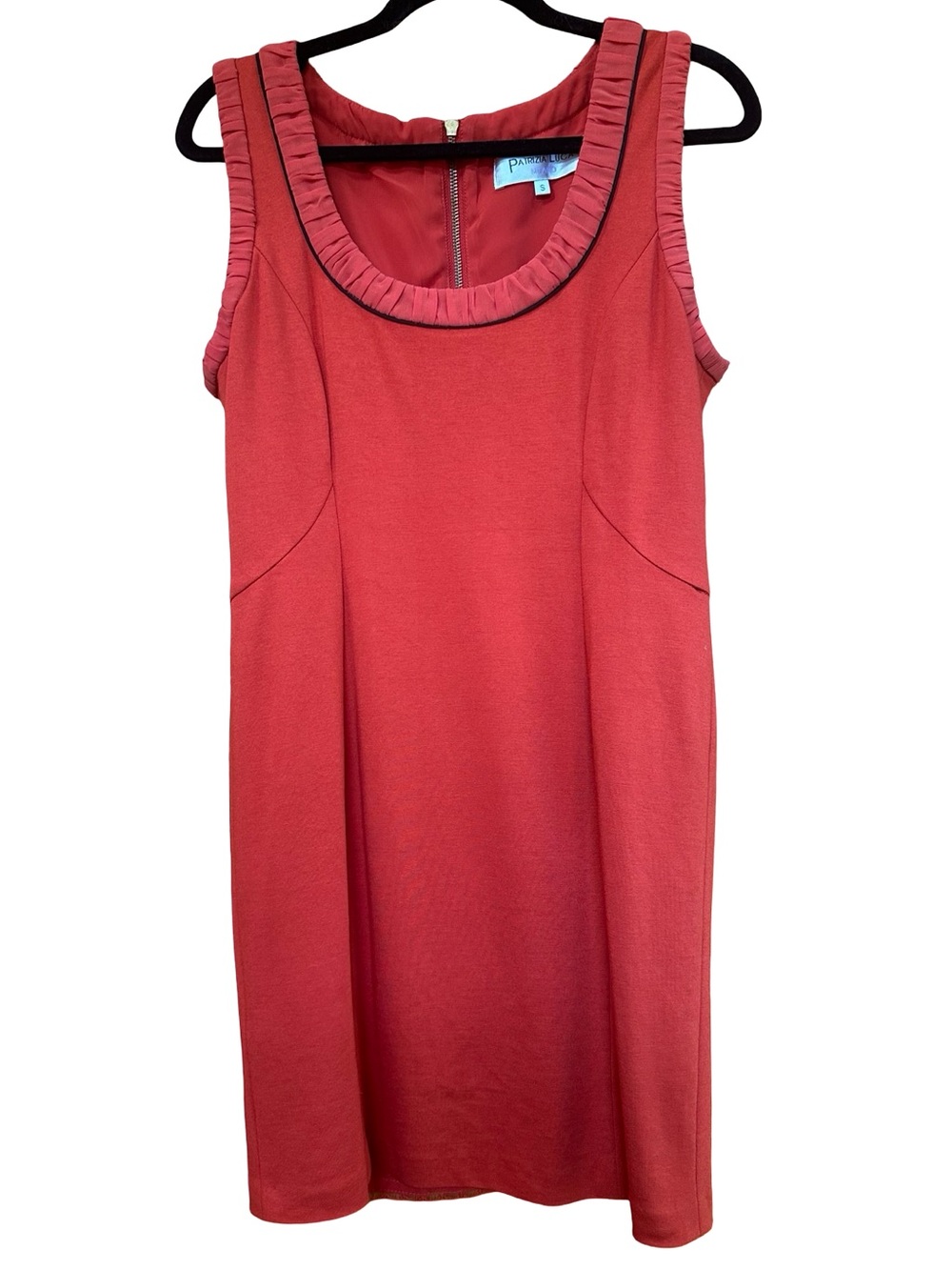 Patrizia Luca Milano sleeveless shift dress burnt orange size S